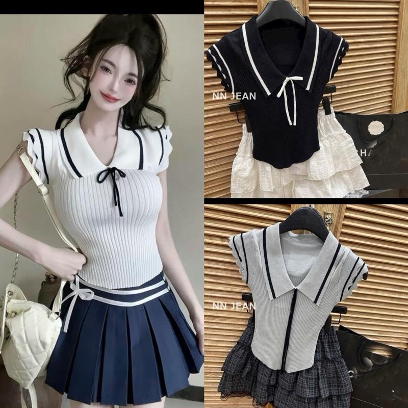 Áo len Qc dệt kim dáng tiểu thư nhà Lynh Zena_A5519