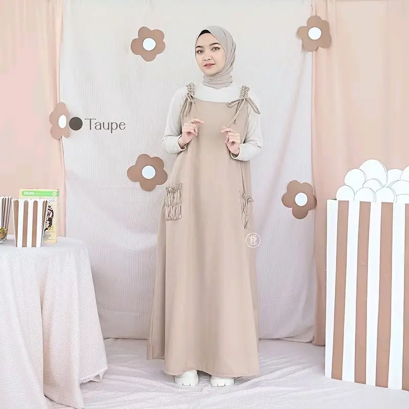 NisOutfit>> overall Keiko+untuk ootd harianmu+overall koren style+terdapat Pita dibagian talinya Wanita Katun Casual 4