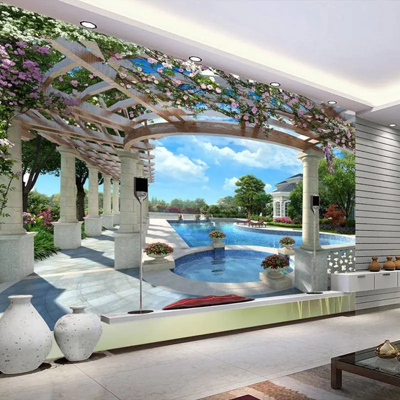 Customized Garden Landscape Mural Bedroom Decor Wallpapers Living Room Dining Room TV Background 3D Wall Paper