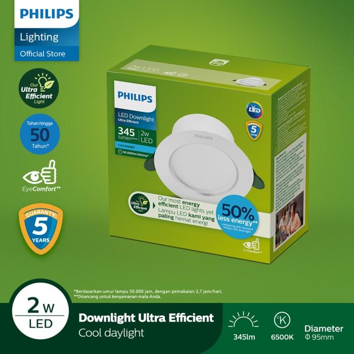 Gambar Philips Lampu Downlight Ultra Efficient 2W 65K Putih dari Philips Lighting Indonesia Kota Administrasi Jakarta Utara Tokopedia