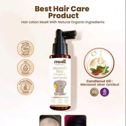 moell hair lotion (1 botol) original penumbuh rambut baby terbaik 0