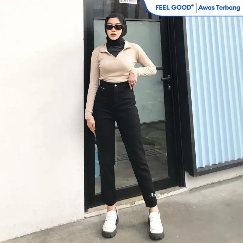 JINISO - Highwaist Boyfriend Jeans 023 FEEL GOOD 0