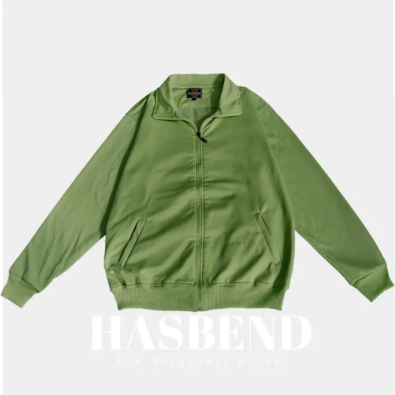 Jaket Tracktop Polos / Tracktop Jaket Polos Hijau Army Casual Pria/Wanita 0