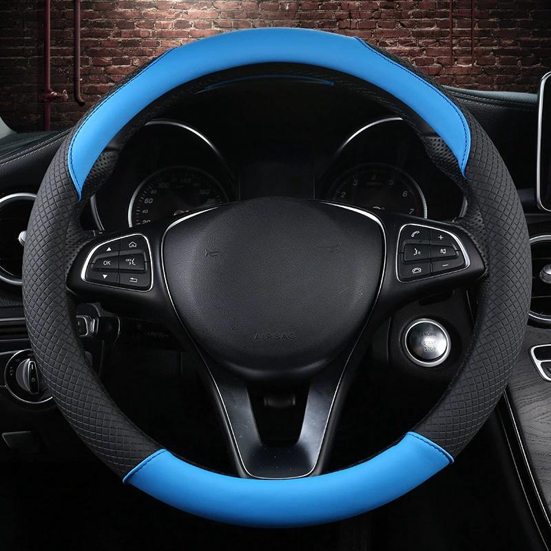 Product Introduction of Advanced PU leather car steering wheel cover, anti slip and wear-resistant, universal for all seasons, car steering wheel cover, car handle cover 6
