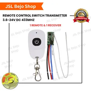 REMOTE CONTROL SWITCH TRANSMITTER 3.6 – 24 VOLT DC 433MHZ