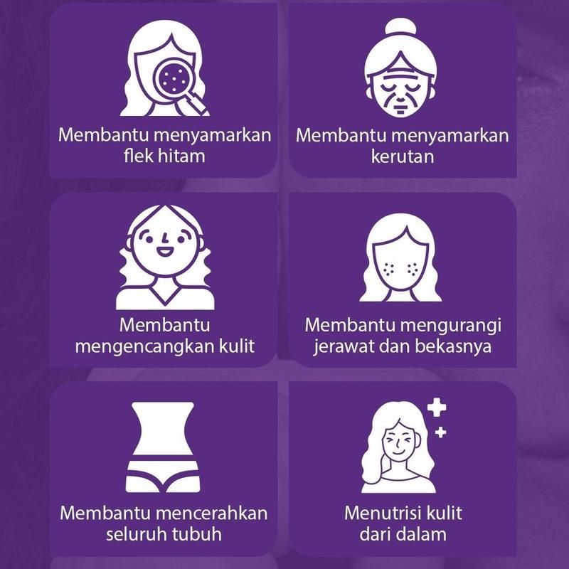 Roove Collagen Drink 20 Sachet Best Deal - Minuman Kolagen Rasa Blueberry 6