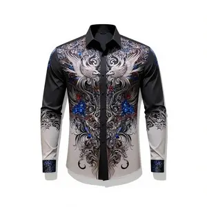 Batik Arwinda Regalia04 Kemeja Pria Premium Lengan Panjang Motif Elegan Modern Formal & Kasual Bahan Micro Halus Adem Nyaman untuk Acara Sehari-hari dan Formal