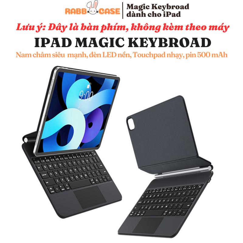   KHÔNG BAO GỒM IPAD  Bao da bàn phím Smart Keyboard dành cho các dòng iPad Gen 10 Air 4 5 10.9" Pro 11" 12.9 inch có đèn LED nền RGB - sử dụng kết nối Bluetooth 