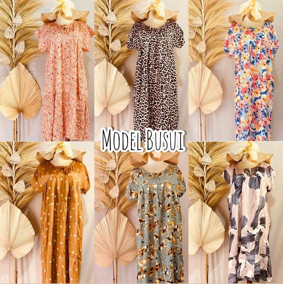 Daster kekinian sambung obras motif random