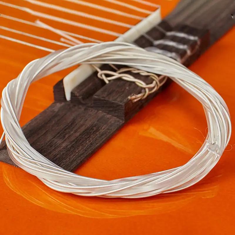6pcs dây đàn guitar sợi dây kim loại nylon bằng bạc bộ cho cây guitar cổ điển…