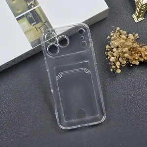 clear card case untuk iph 17 pro max 17 pro 17 air 17 soft case slot kartu case bening