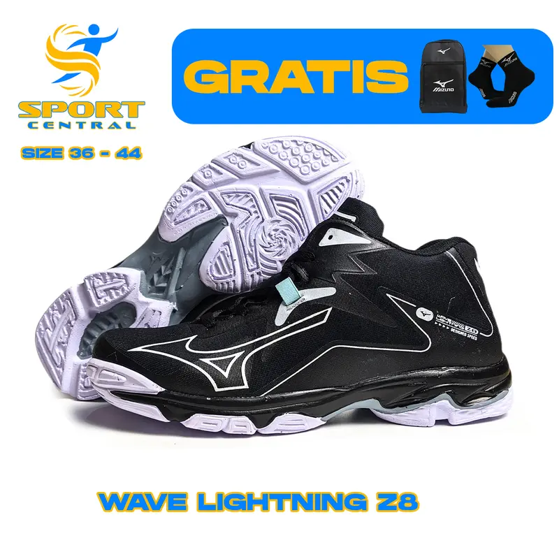 Sepatu Voli Mizuno WLZ8 Wave Lightning Z8 Hitam Sepatu Voli Sepatu Sporty Sepatu Olahraga Sepatu Badminton Sepatu Sport Pria Wanita Model Terbaru Terlaris Bisa COD 0