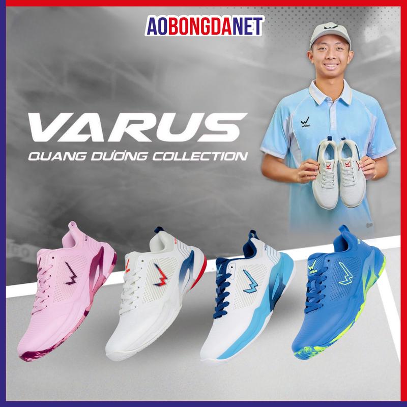   COMBO 3 QUÀ  Giày Thể Thao Nam Nữ Wika Varus Chính Hãng Giày Chơi Pickleball Cầu Lông Lót Giày Cải Tiến Với Các Vân Nổi Chống Xô Lệch Giúp Bàn Chân Bám Chắc Êm Ái Khi Bật Nhảy Hoặc Tiếp Đất 