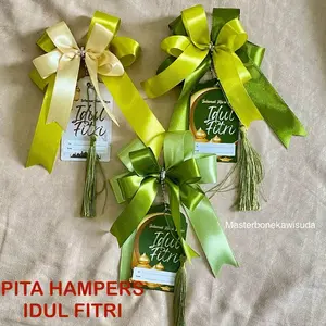 Seri 2 PITA IDUL FITRI / PITA LEBARAN / Pita satin / Pita parcel lebaran / pita asesoris aksesoris / kartu ucapan idul fitri / 2