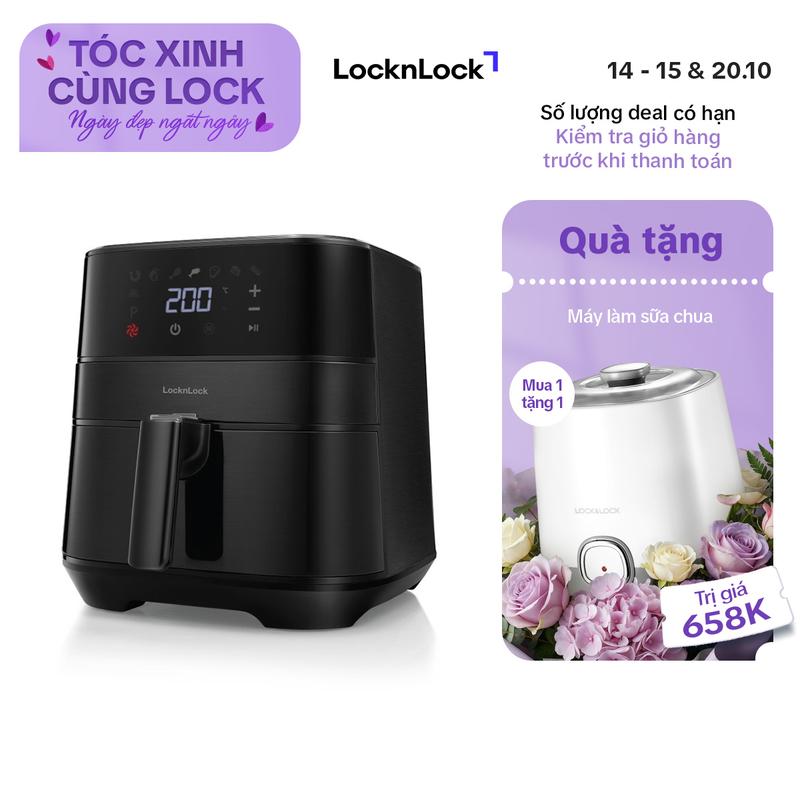 Nồi chiên không dầu LocknLock Deluxe Air Fryer 5.5L - màu đen EJF284BLK