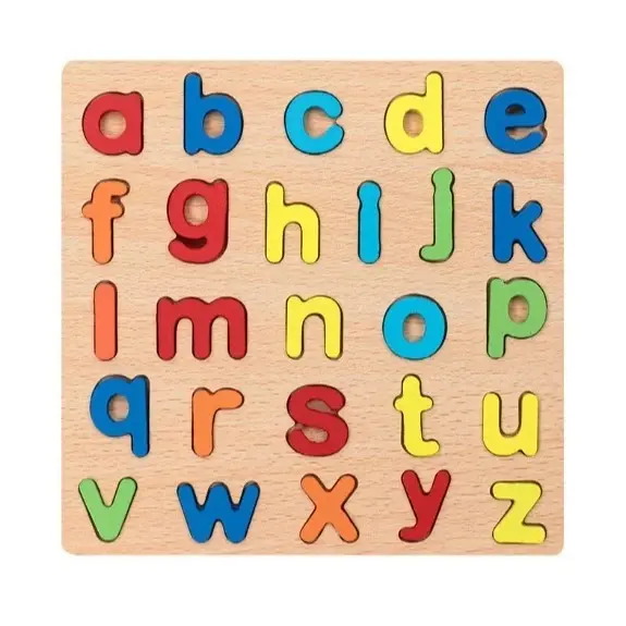 Alphabet Puzzle Besar / Bongkar Pasang Puzzle ABJAD / Mainan Anak Geometry Huruf Puzzle Kayu Edukasi
