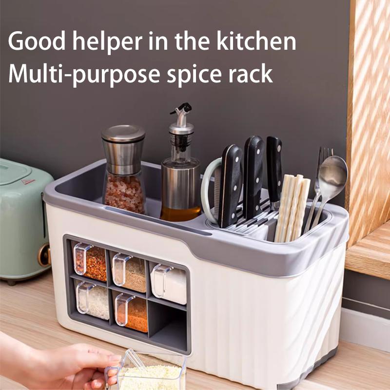 4-6 grids Spice Rack Spice Box Made of ABS Plastic, Moisture and Termite Resistant 1