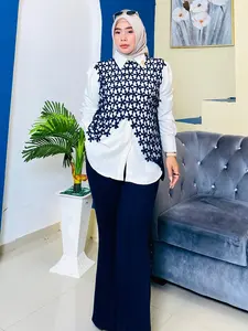 Setelan Celana Wanita Muslim 3IN1 (Kemeja, Outer & Celana) ANDINI By NK Original, Baju Dewasa Premium CutLaser