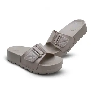 Sandal Wanita Karet Jelly Model Slip On Hak 4 Cm Model Trendy Terkini dan Korea Style