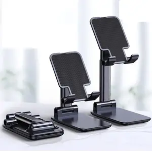 Phone Holder Foldable Stand Holder HP Lipat Folding Universal Dudukan Penahan Handphone Meja Telepon Smartphone Hitam Putih