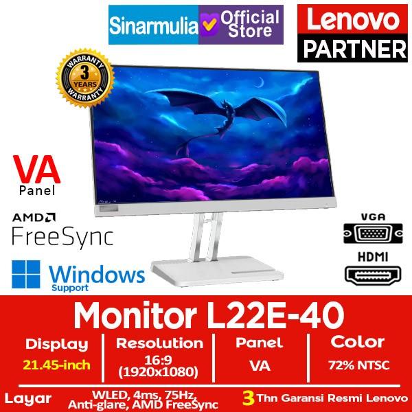 Monitor Lenovo LED L22e-40 21.45" 75Hz VA HDMI Eyesafe Display 0