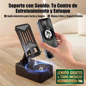 ATEYA-1 Altavoz Bluetooth Inalámbrico | Base de carga 4 en 1 | Soporte portátil y plegable para teléfono | Admite rotación de 360 ​​grados.