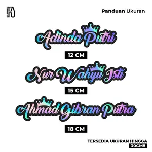 STIKER CUTTING CUSTOM NAMA UKURAN FONT SUKA SUKA HOLOGRAM REFLEKTIF STICKER CAR