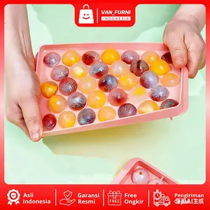 Van_furni/Cetakan Es Batu Bulat 33 Slot/ Ice Tray Serbaguna /Cetakan ES Batu DIY Cetakan Ice Cream tempat di kulkas