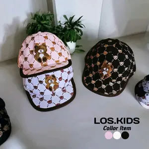 Topi Anak Lucu Karakter Bear Untuk Anak Usia 1 sampe 3 Tahun Topi Anak Bayi Premium Fashion Anak-Anak