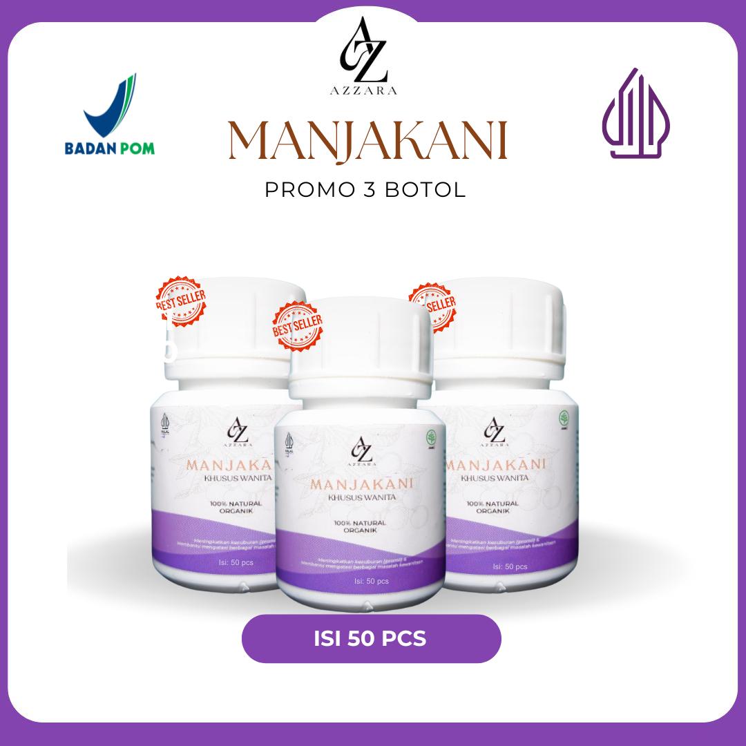 Azzara Paket 3 Botol Manjakani PIL Herbal Wanita 50 Pil 100% Alami BPOM TR 103 415 021 Untuk Kesehatan Organ Intim Wanita Terbuat Dari Bahan Alami Aman Dan Tidak Menimbulkan Efek Samping Yang Berbahaya Azzara Paket 3 Botol Manjakani PIL Herbal Wanita 50 Pil 100% Alami BPOM TR 103 415 021 Untuk Kesehatan Organ Intim Wanita Terbuat Dari Bahan Alami Aman Dan Tidak Menimbulkan Efek Samping Yang Berbahaya
