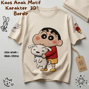 KAOS ANAK MOTIF 3D BORDIR BY IMSTAR STORE