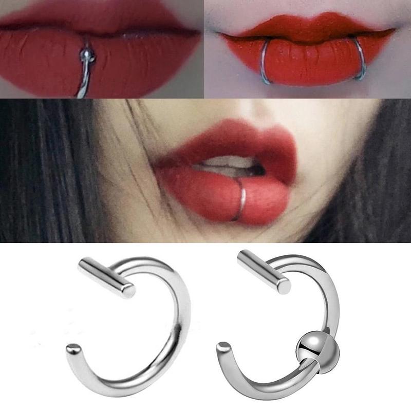 Product Introduction of Lip Ring Magnet Fake Piercing Lip Ring Fake Piercing Lip Clip Fashion For Women Men U2M7 35