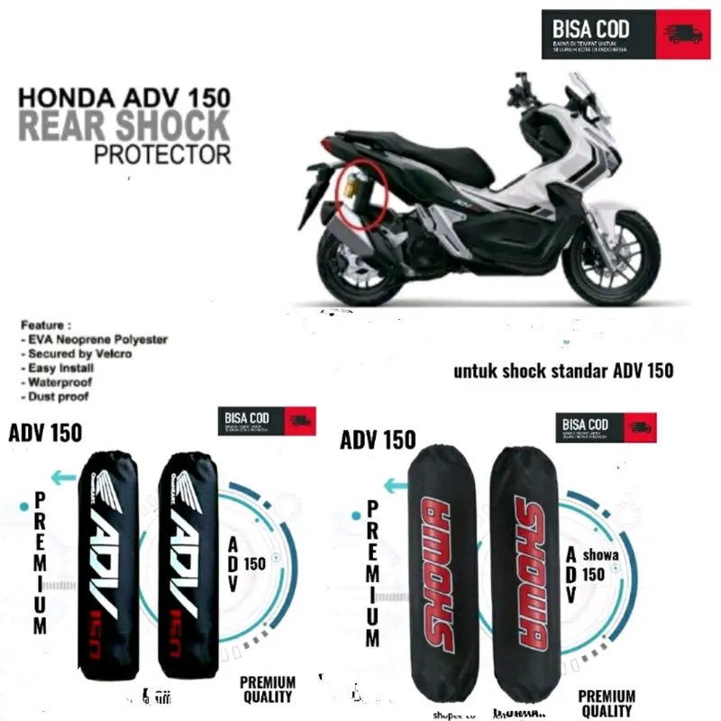 SARUNG SHOCK BREAKERS BELAKANG MOTOR 2 pcs ( sepasang ) . 1