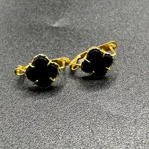 HazelLynn Anting Jepit Batu Hitam 1gr