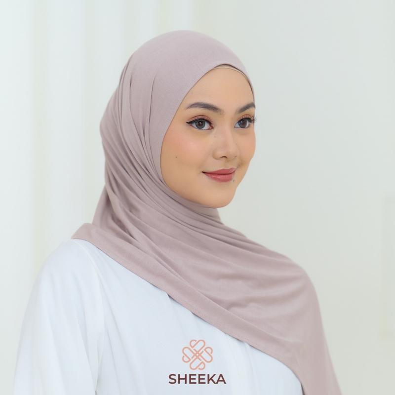 SHEEKA - PASHMINA ALIYA KAOS RAYON PREMIUM AIRFLOW Muslim Jilbab Panjang 5