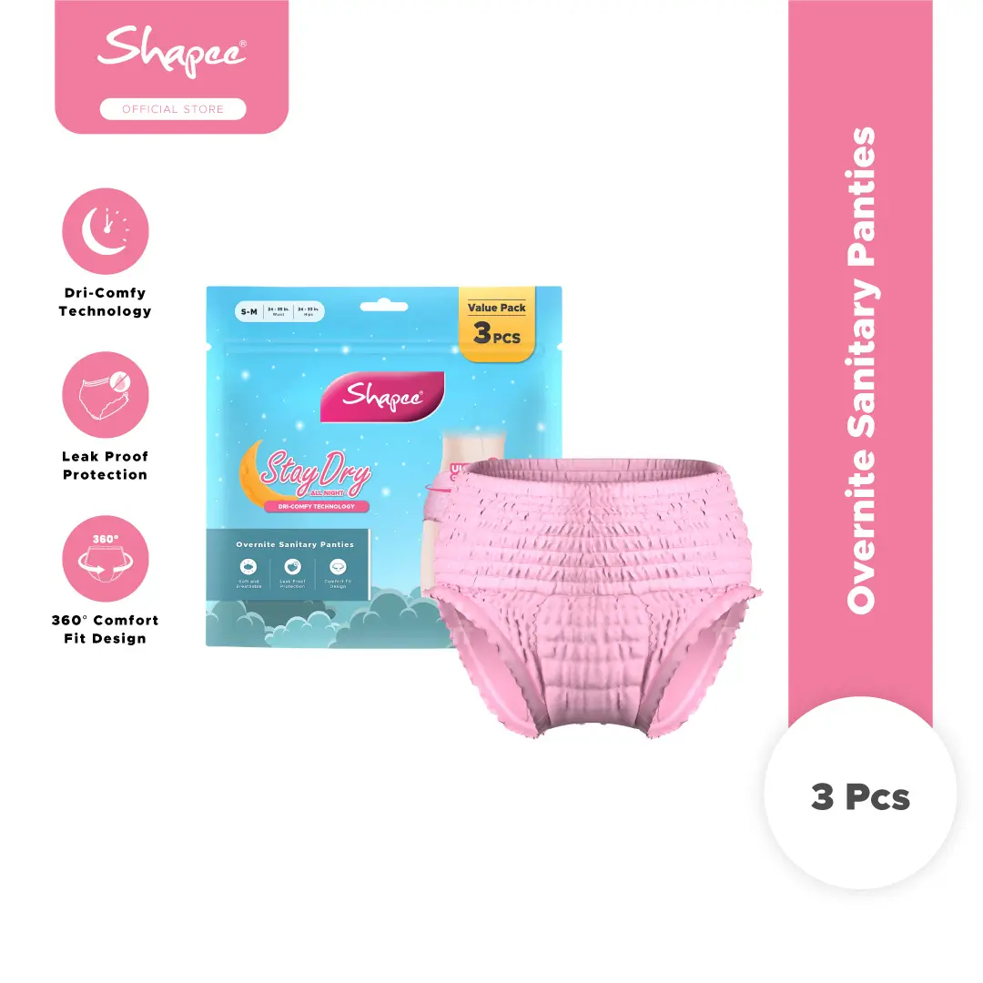 Overnight Sanitary Pants(3pcs) - Heavy flow Period & Postpartum, postpartum panty