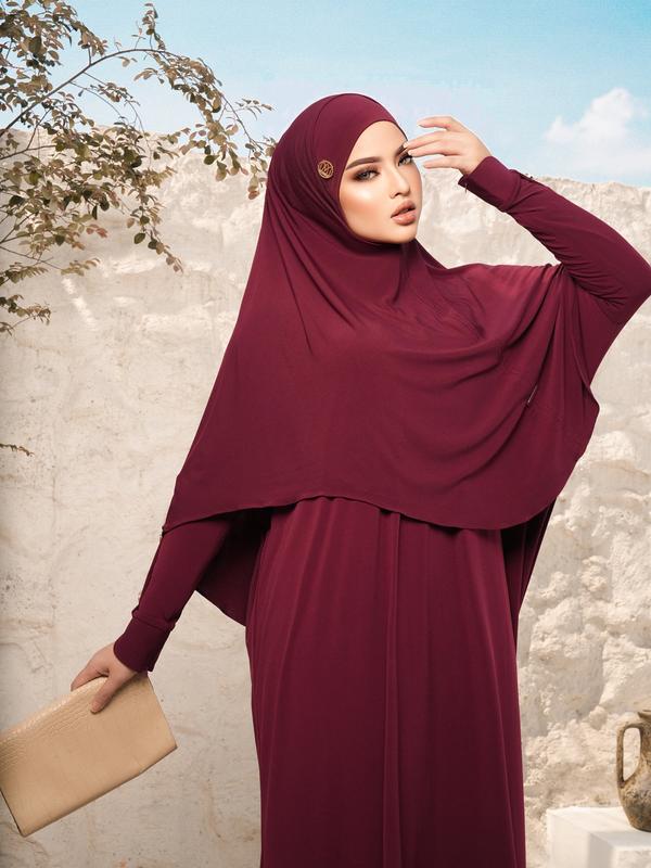 ONE SET HILYA SYAR'I By Museza: Bahan Korean Jersey Premium 1