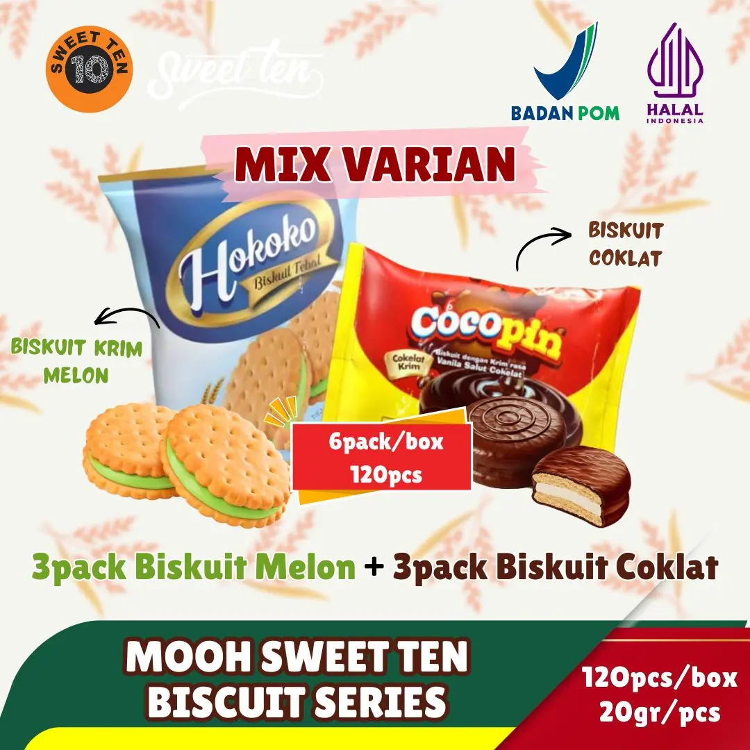 20 Pcs Biskuit Cocopin + 20 Pcs Biskuit Hakoko