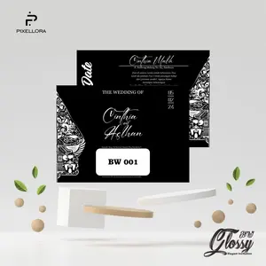 [TANPA MINIMUM ORDER] UNDANGAN PERNIKAHAN MEWAH GLOSSY BW - UNDANGAN NIKAH GLOSSY - UNDANGAN BW - UNDANGAN FOTO - UNDANGAN PERNIKAJAN MENGKILAP GLOSSY SERIBUANN MURAH TEBAL