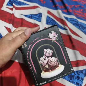 MINGDI Blok Bangunan Bunga DIY Mainan Balok Buket Mainan Edukasi Flower Balok Hadiah Hari Valentine