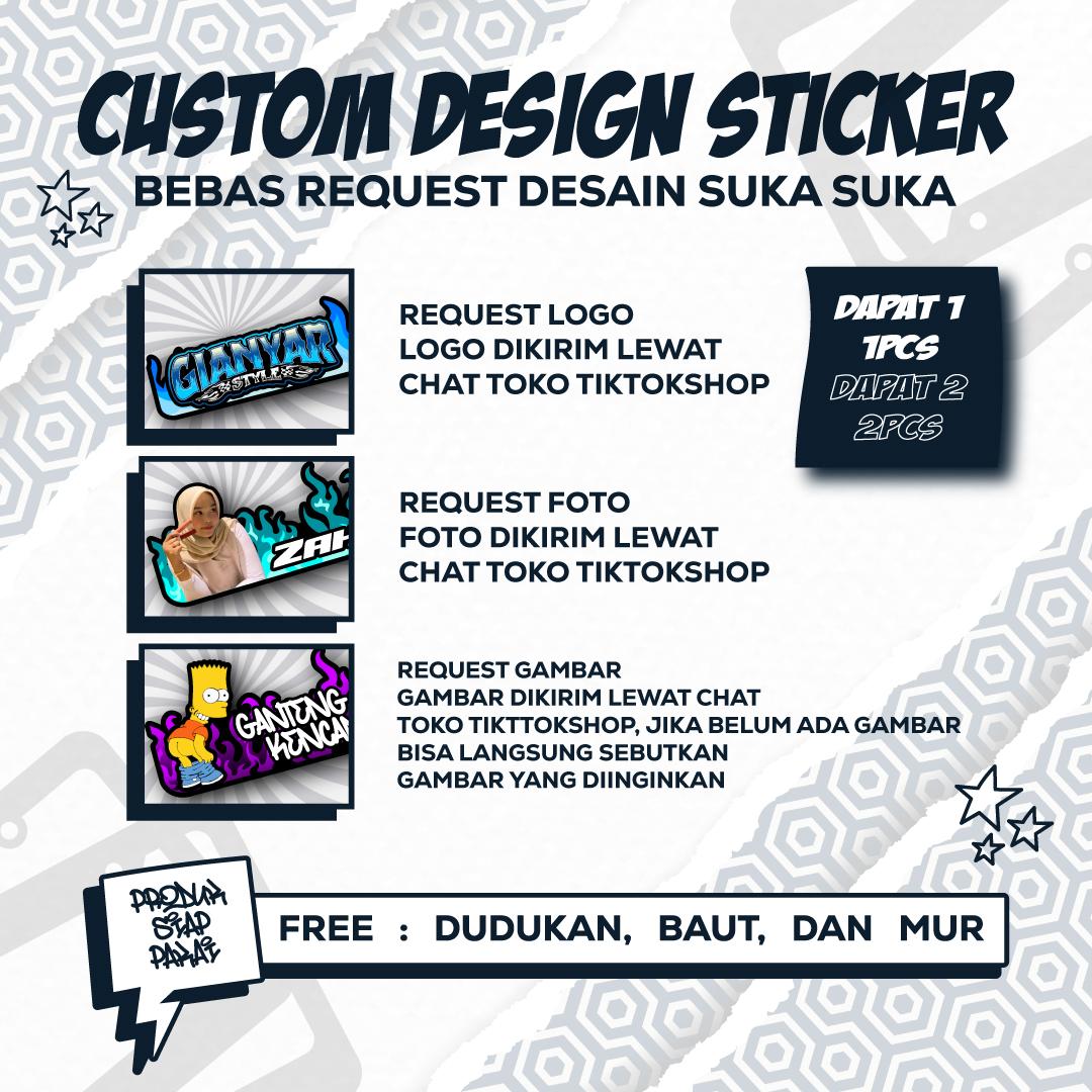 ORLNDGRG Custom Stiker Request Foto Nama dan Logo Desain Sesuai Keinginan Anda free sticker