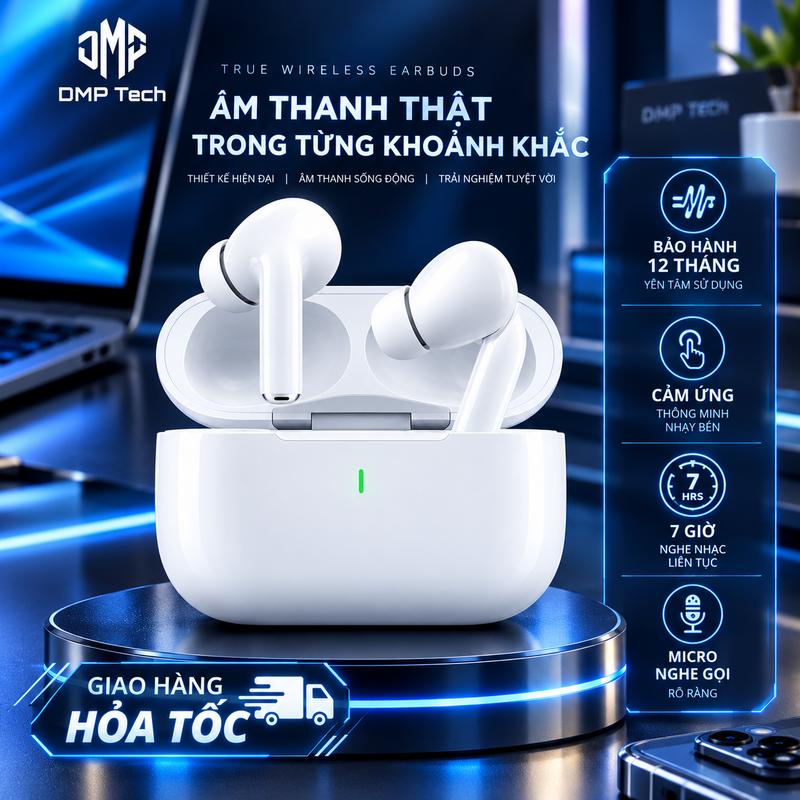 Tai Nghe Bluetooth EPO1 Pro l Bản Nâng Cấp Chống Ồn Tốt l Bass Mạnh Bảo Hành 12 Tháng DMP TECH