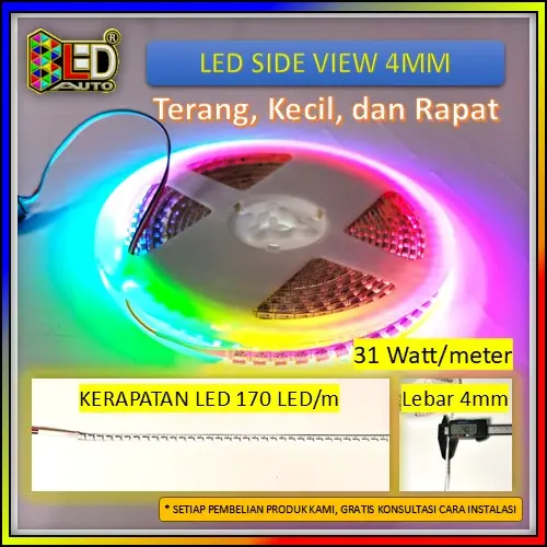 Led Side View WS2812B 31 watt Led Strip RGB DMX Smart Led Lebar 4mm kerapatan led 170 Led Permeter Lampu Rgb 0