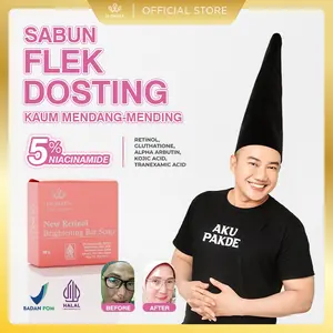 AFF - HIQWEEN New Sabun Retinol Brightening Soap 5% niacinamide, gluthation, kojic acid Face Facial Wash Sabun Cuci Muka Badan Memudarkan Flek Hitam Melasma Membersihkan Mencerahkan Niacinamide