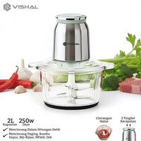 Gambar VISHAL Chopper Blender Serbaguna 2 Liter Wadah Kaca Tebal untuk Menggiling Daging Bumbu Halus Sayur dan Buah Praktis - VS-1901 dari VISHAL Kab. Tangerang 1 Tokopedia