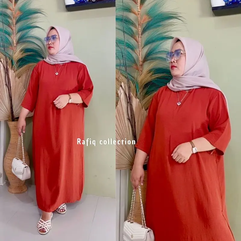 Daster Gamis LD 120 & LD 130cm Lengan 3/4 Busui Cey Crinkle 3