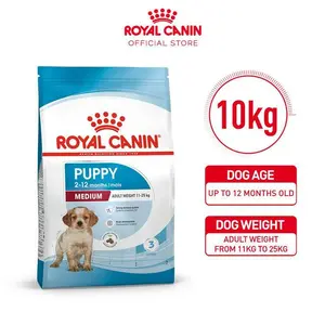Royal Canin Medium Puppy (10kg) Dry Makanan Anak Anjing - Size Health Nutrition