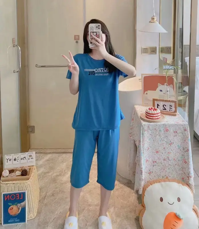 Setelan baju tidur wanita import model 7/8 0