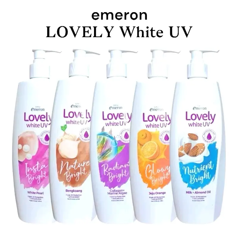 Emeron Lovely White Uv Body Lotion Insta Bright 500ml Perawatan Pencerah Mencerahkan