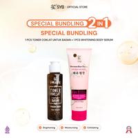 Gambar NEW SYB Bundling 2in1 Body Care - Toner Coklat 100ml & Whitening Body Serum 200ml dengan Niacinamide 5% - Toner Coklat + Whitening Body Serum  dari SYB Kota Surabaya 1 Tokopedia